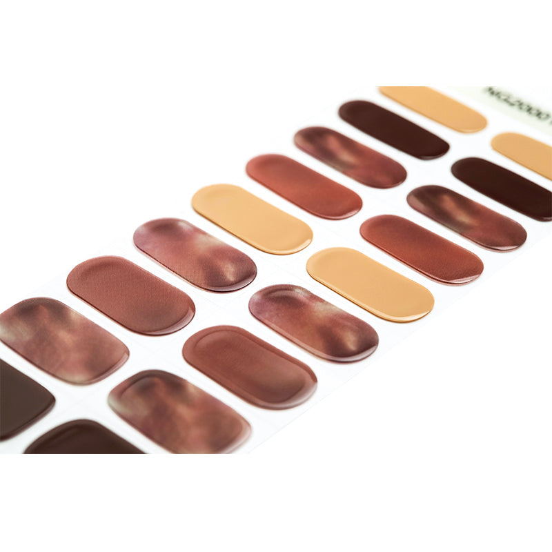 Tortoiseshell semi-cured gel nail wraps
