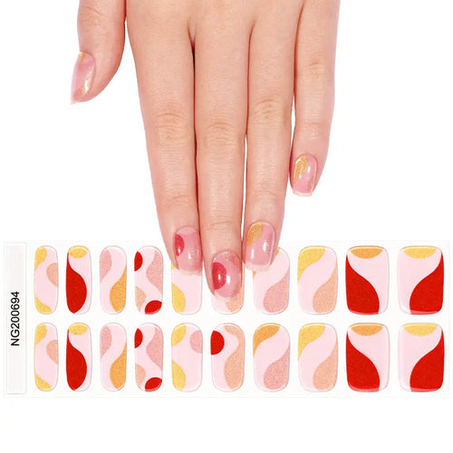 Abstract Geometric — Semi-Cured Gel Nail Wraps
