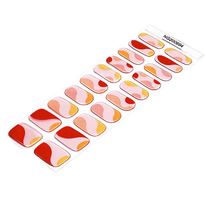 Abstract Geometric — Semi-Cured Gel Nail Wraps