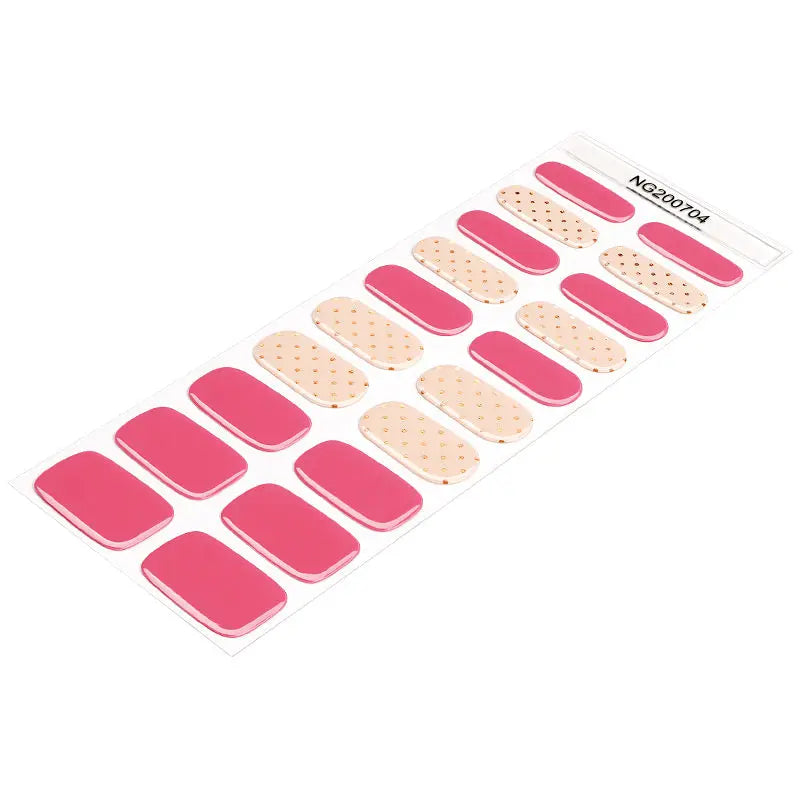 Barbie Pink And Polka Dots — Semi-Cured Gel Nail Wraps