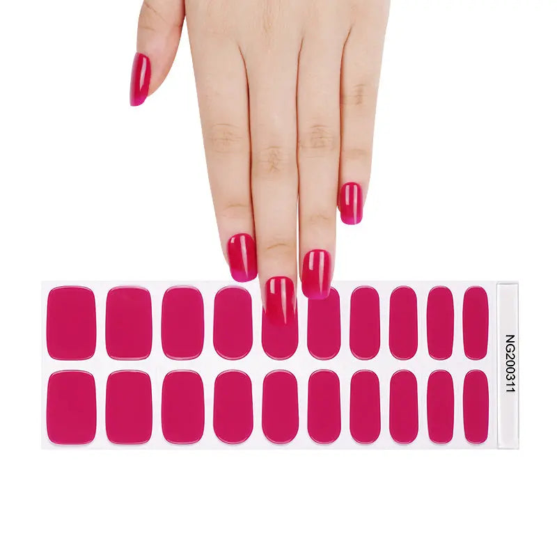 Bulk Buy Red Solid Gel Stickers - Perfect For Savings — Semi-Cured Gel Nail Wraps