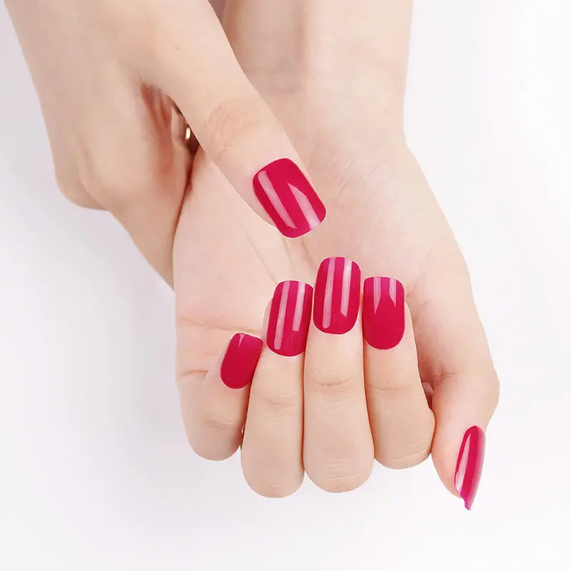 Bulk Buy Red Solid Gel Stickers - Perfect For Savings — Semi-Cured Gel Nail Wraps