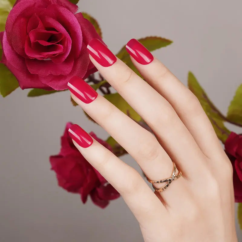 Bulk Buy Red Solid Gel Stickers - Perfect For Savings — Semi-Cured Gel Nail Wraps