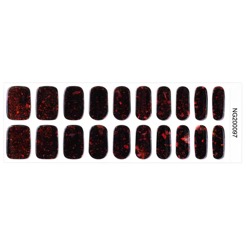 Cinnabar Charm — Semi-Cured Gel Nail Wraps