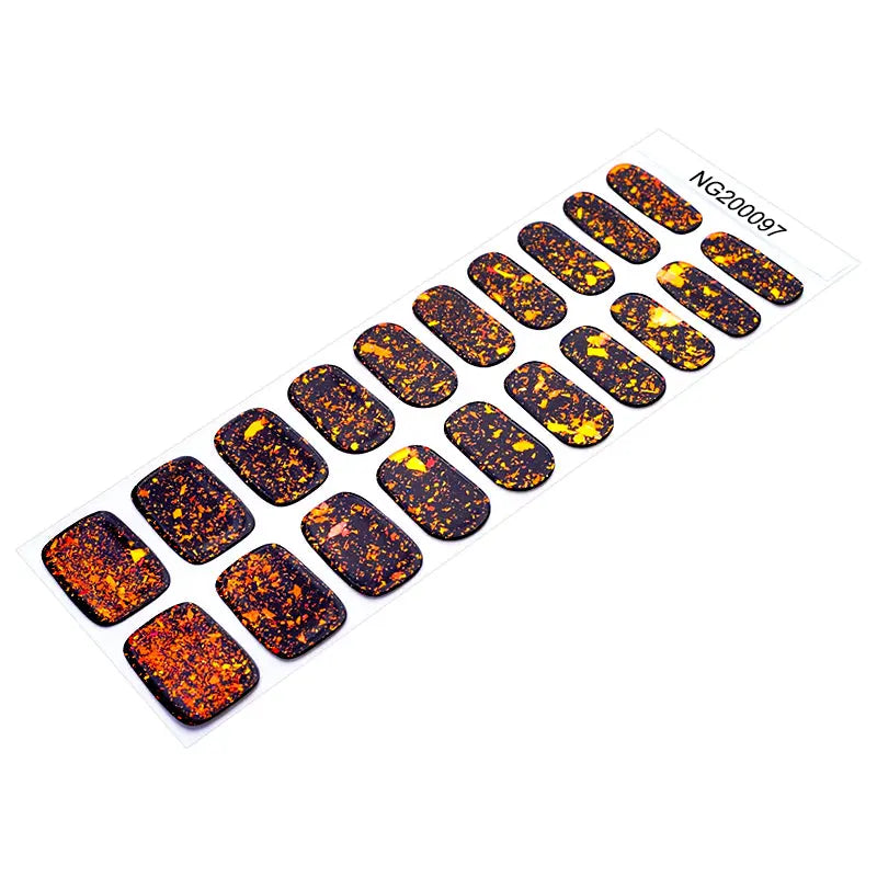 Cinnabar Charm — Semi-Cured Gel Nail Wraps