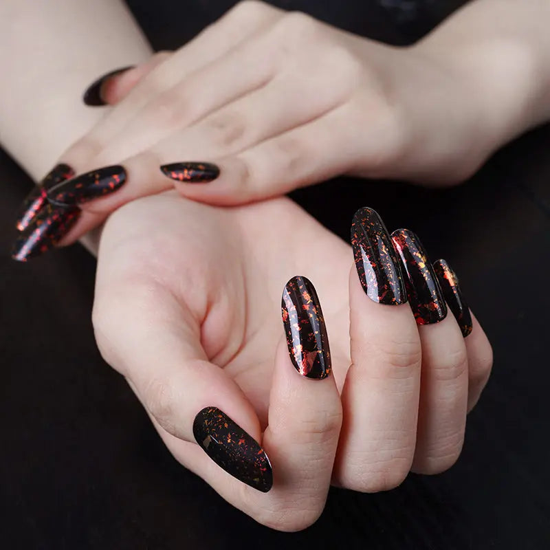 Cinnabar Charm — Semi-Cured Gel Nail Wraps