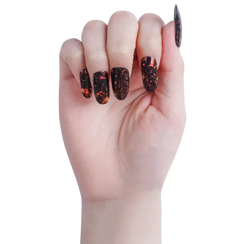 Cinnabar Charm — Semi-Cured Gel Nail Wraps