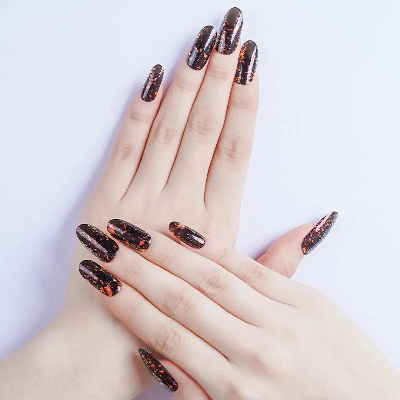 Cinnabar Charm — Semi-Cured Gel Nail Wraps