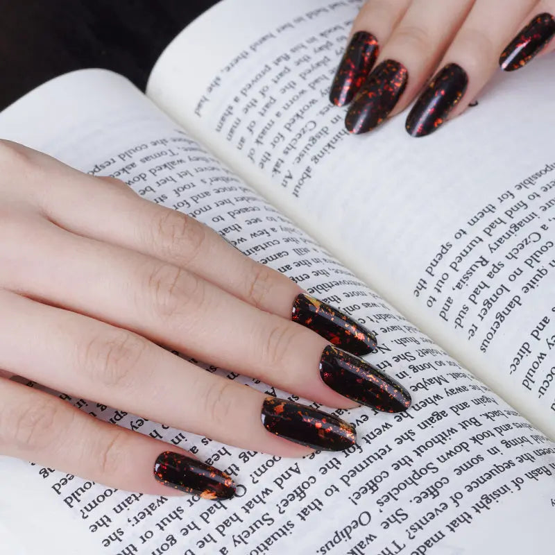 Cinnabar Charm — Semi-Cured Gel Nail Wraps