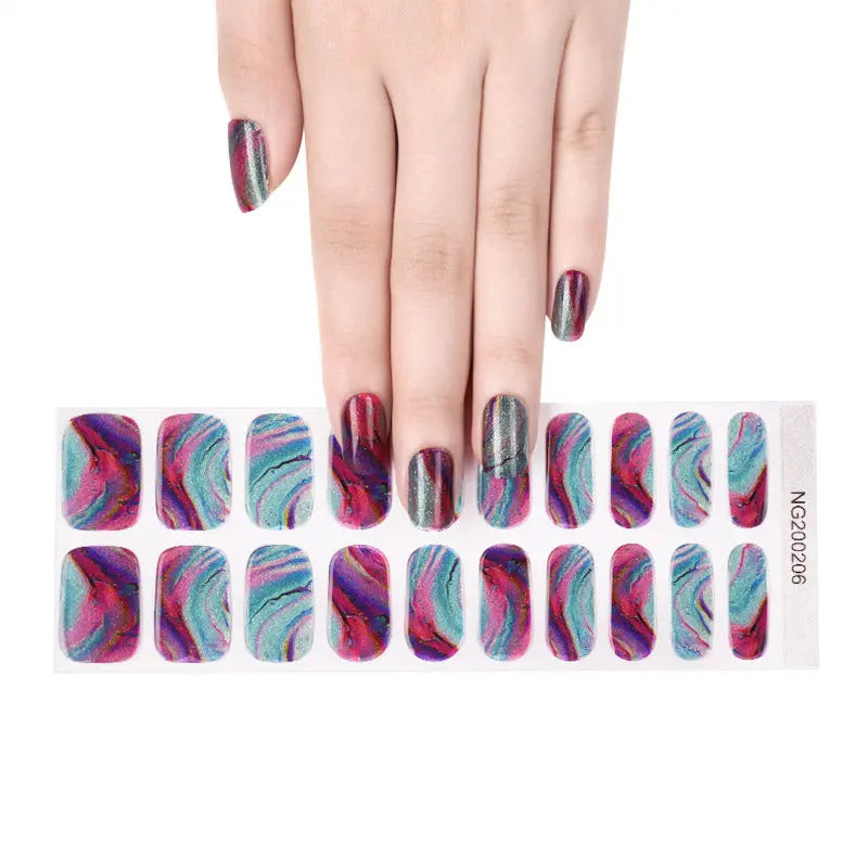 Bulk Art Stickers For Gel Distributor Retro Marble — Semi-Cured Gel Nail Wraps