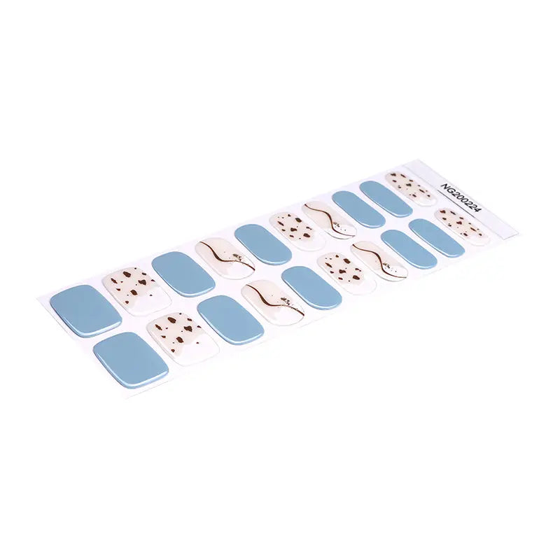Bulk Art Stickers Self Adhesive Diy Stylish Full Cover Sticker Oemcreative French Manicure — Semi-Cured Gel Nail Wraps