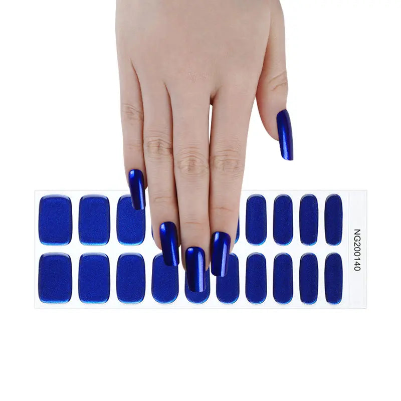 Aurora Klein Blue — Semi-Cured Gel Nail Wraps