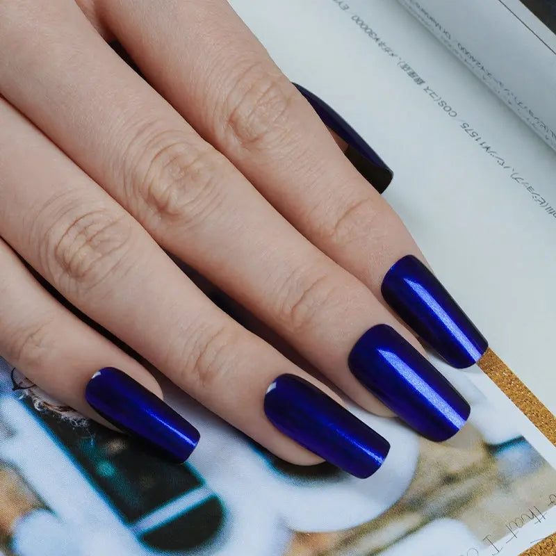 Aurora Klein Blue — Semi-Cured Gel Nail Wraps