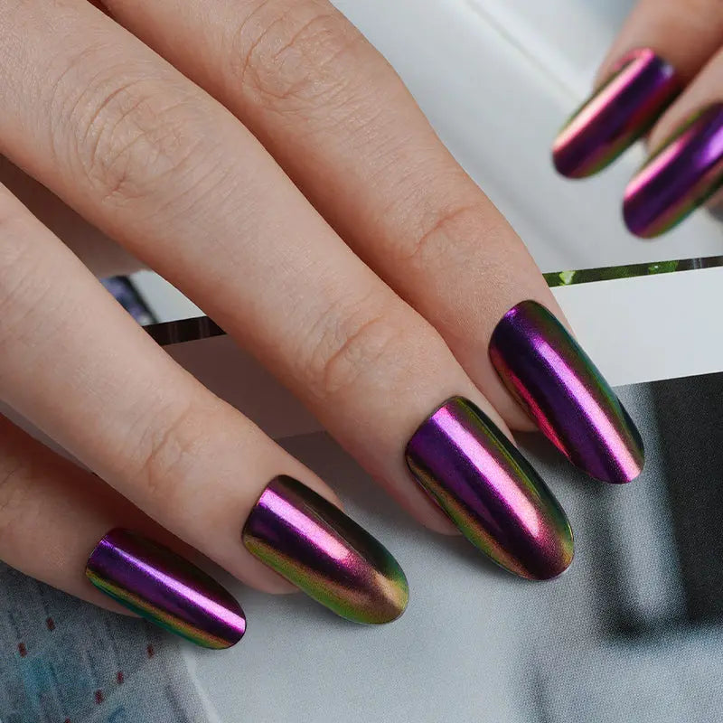 Aurora Violet Purple — Semi-Cured Gel Nail Wraps