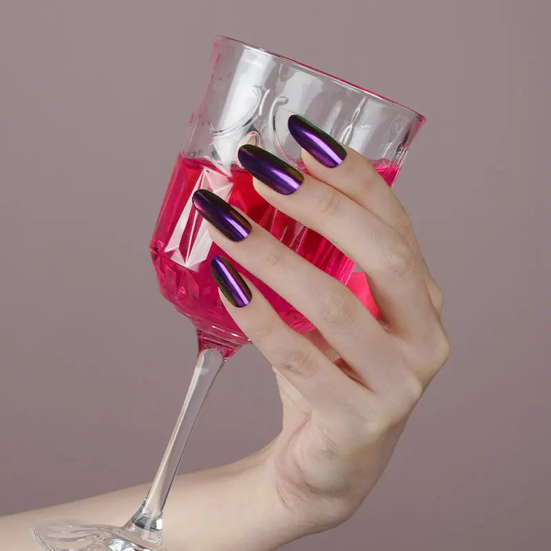 Aurora Violet Purple — Semi-Cured Gel Nail Wraps