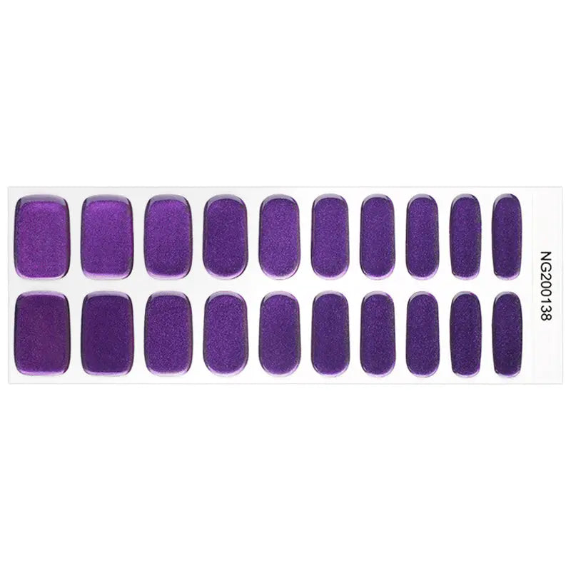 Aurora Violet Purple — Semi-Cured Gel Nail Wraps