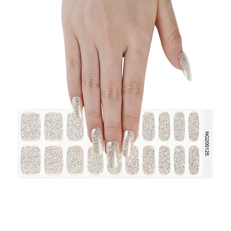 Bright Glitter — Semi-Cured Gel Nail Wraps