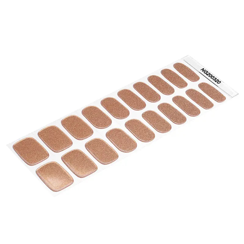 Bulk Order Brown Gel Laser Glitter Whoelsale Gel Stickers — Semi-Cured Gel Nail Wraps