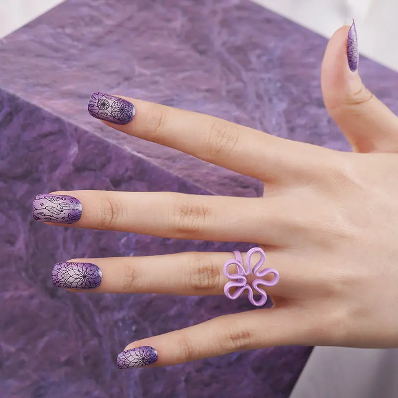 Bulk Order Dream Catcher Mandala Design Gel — Semi-Cured Gel Nail Wraps