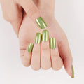 Bulk Order Green Gel Laser Glitter Whoelsale Gel Stickers — Semi-Cured Gel Nail Wraps