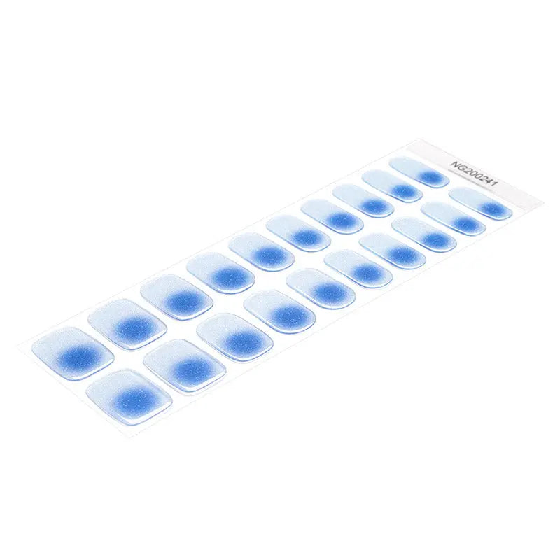 Bulk Order Semi Gel Stickers Designs Point Ombre Blue — Semi-Cured Gel Nail Wraps