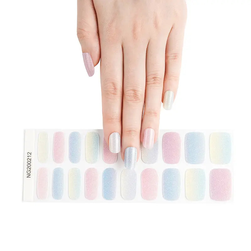Bulk Orders: Uv Waterproof Rainbow Gel Stickers — Semi-Cured Gel Nail Wraps