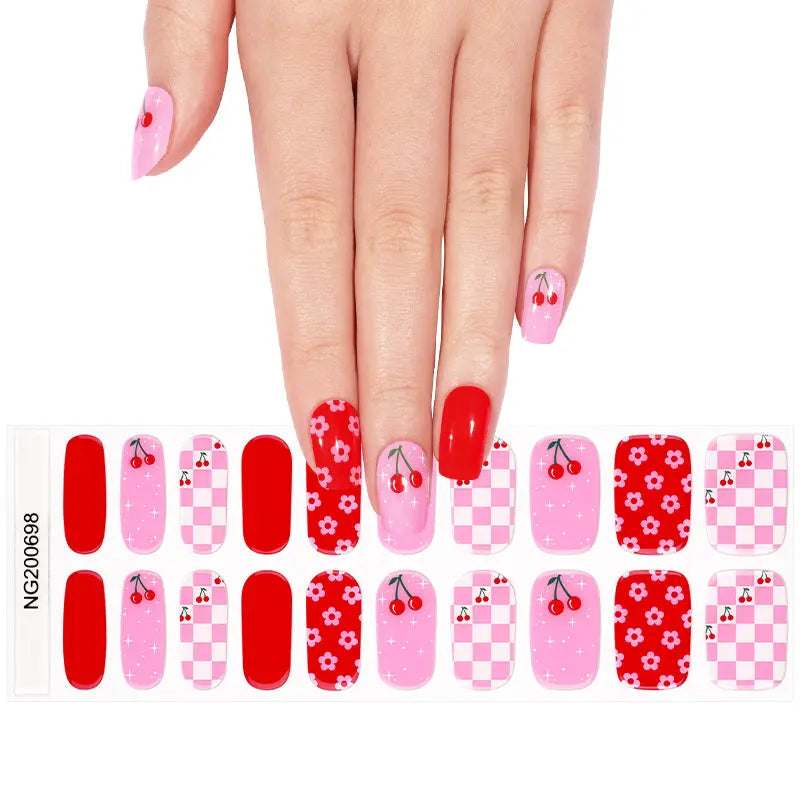 Cherry — Semi-Cured Gel Nail Wraps