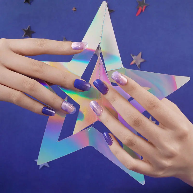 Create Your Own Stickers Star Art — Semi-Cured Gel Nail Wraps