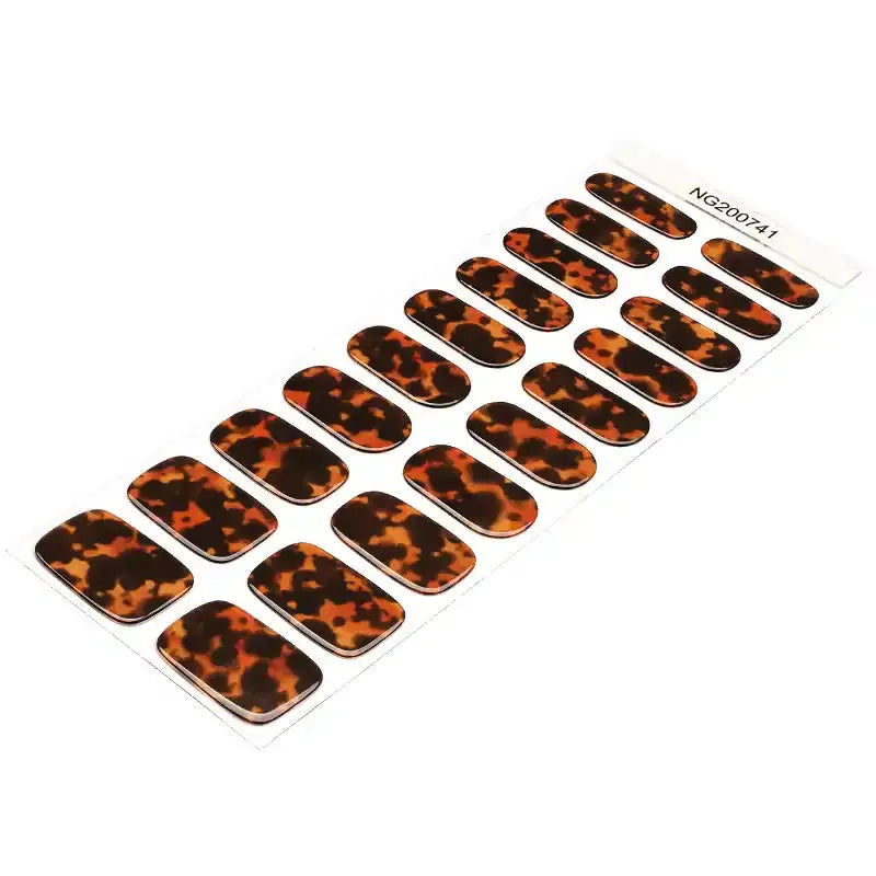 Amber Pattern — Semi-Cured Gel Nail Wraps