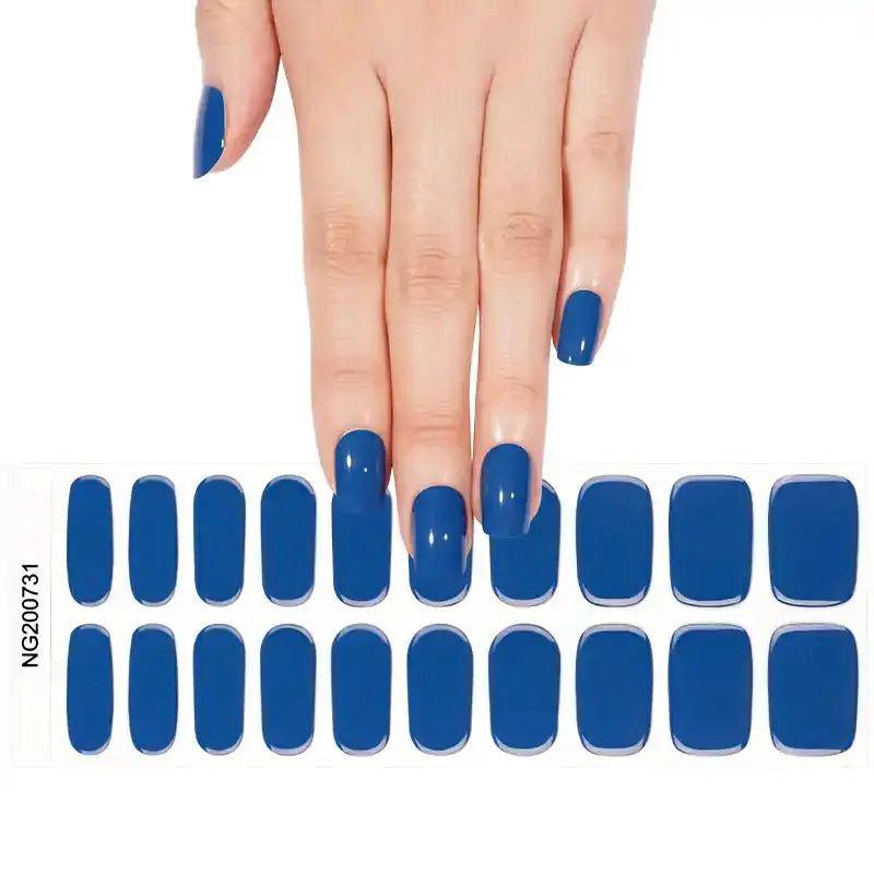 Blue — Semi-Cured Gel Nail Wraps