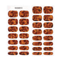 Brown Turtle Crack Strips Gel — Semi-Cured Gel Nail Wraps
