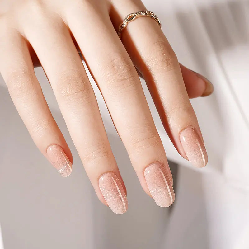 Cat-eye French Designs Strips — Semi-Cured Gel Nail Wraps