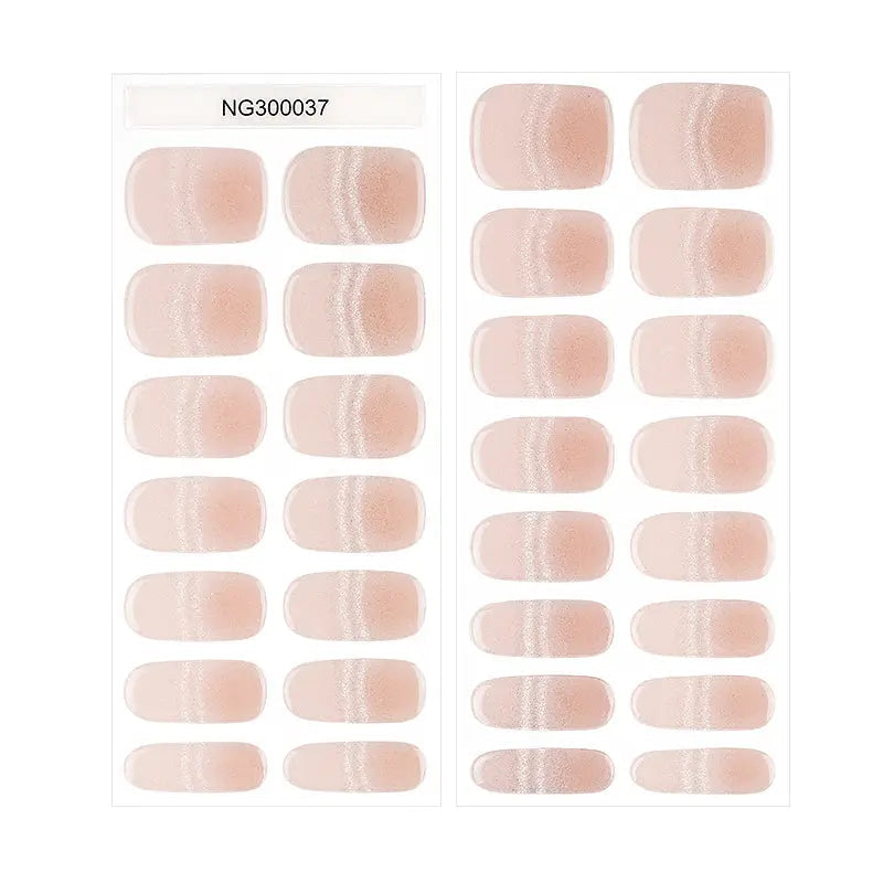 Cat-eye French Designs Strips — Semi-Cured Gel Nail Wraps