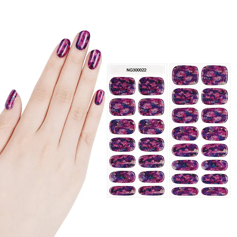 Colour Flash Glitter Strips Lavender Lovelies — Semi-Cured Gel Nail Wraps