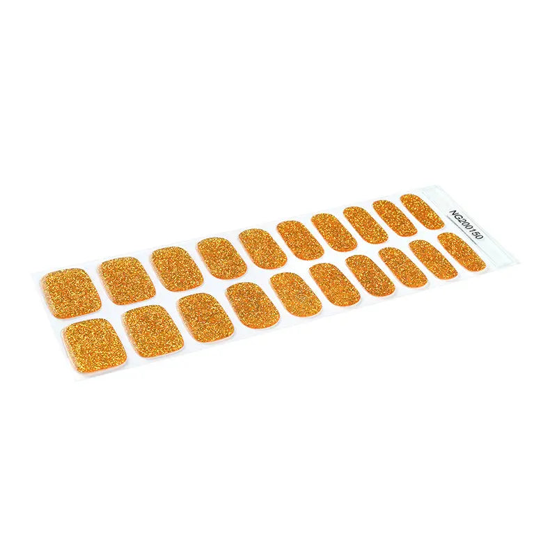 Designed For Manicures Purchase Yellow Glitter — Semi-Cured Gel Nail Wraps