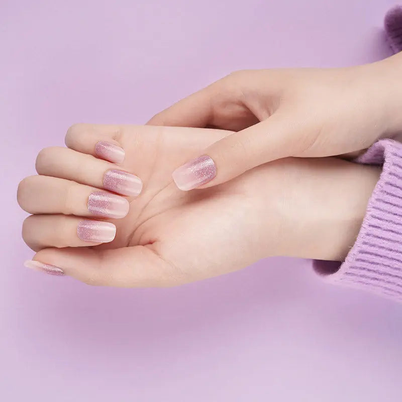 Diy Gel Barbie Cat-Eye — Semi-Cured Gel Nail Wraps