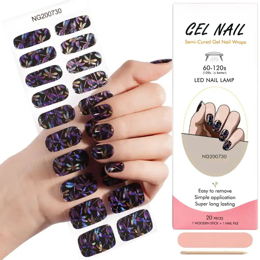 Dragonfly — Semi-Cured Gel Nail Wraps