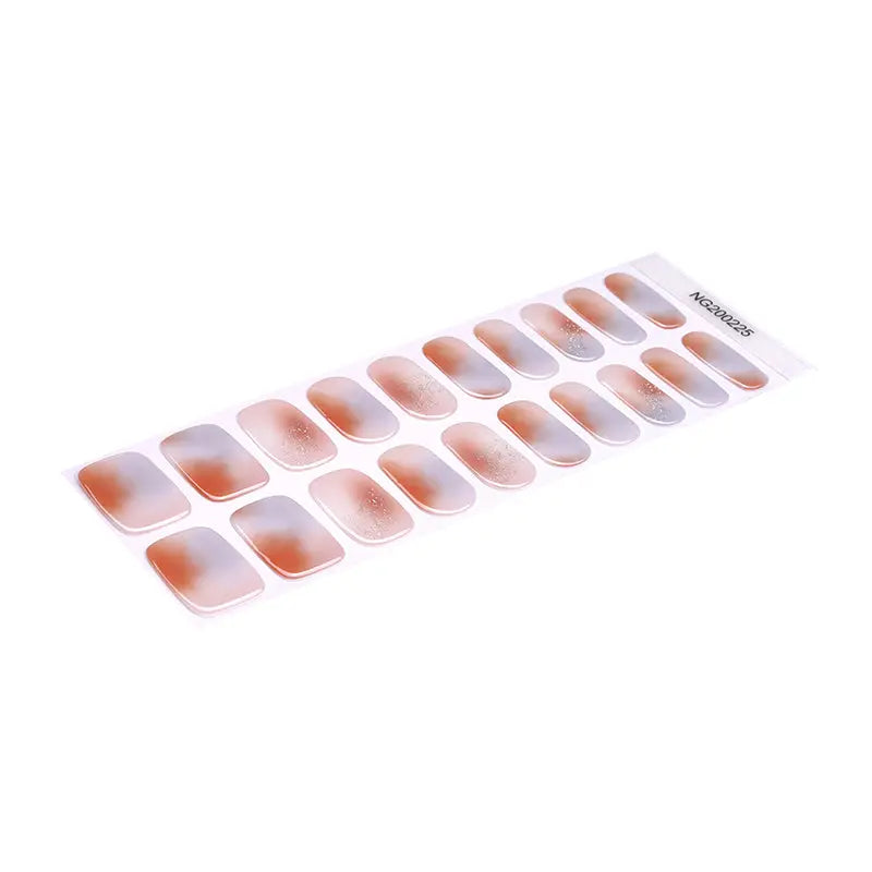Gel Art Stickers Powder Blue Gradient Manicure — Semi-Cured Gel Nail Wraps