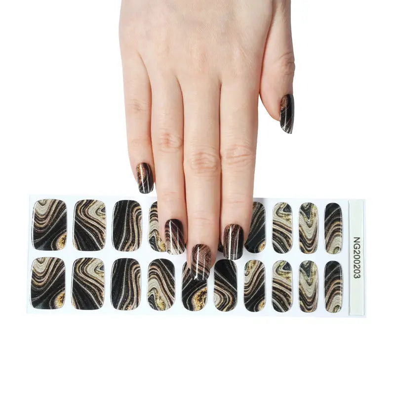 Gel Decals Volume Discount Bulk Glowing Marble — Semi-Cured Gel Nail Wraps