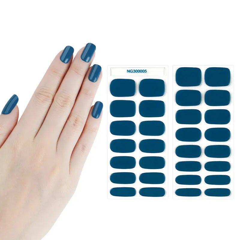 Product Classic Blue Art — Semi-Cured Gel Nail Wraps