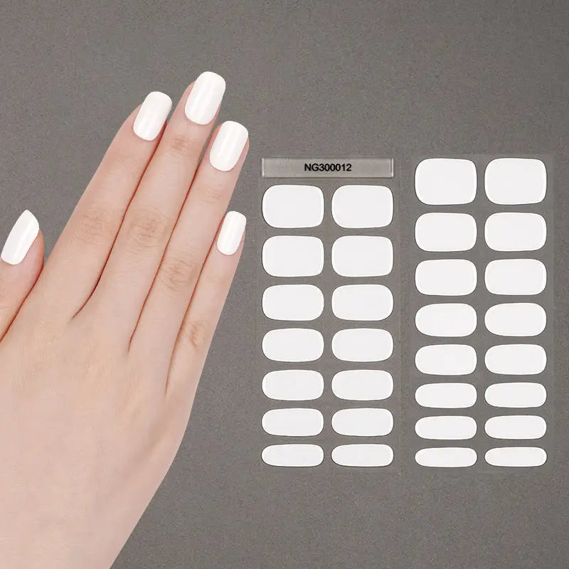 White Design — Semi-Cured Gel Nail Wraps