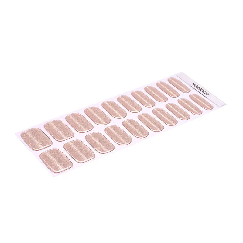 Gel Transfers Camel Cat Eye Manicure — Semi-Cured Gel Nail Wraps