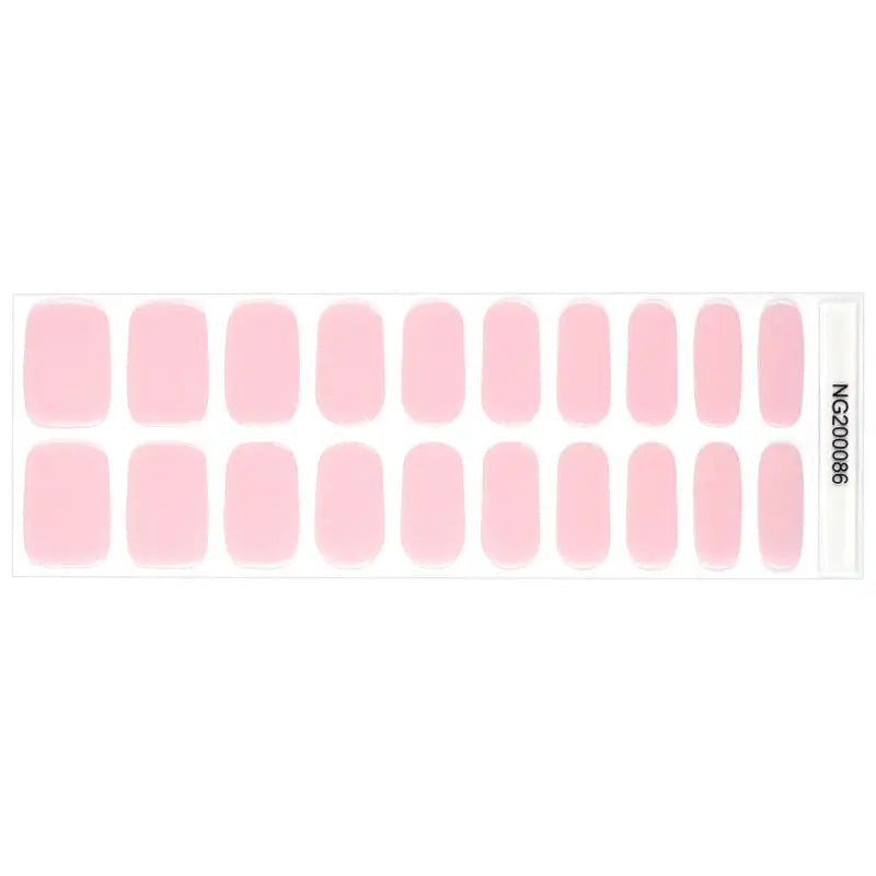 Pale Pink Gel Fluorescenti — Semi-Cured Gel Nail Wraps