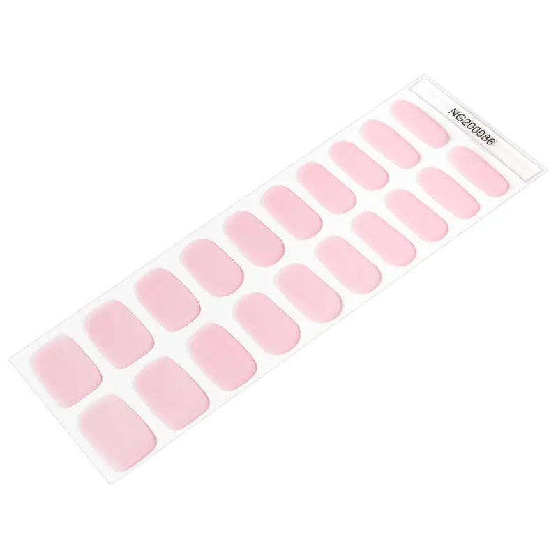 Pale Pink Gel Fluorescenti — Semi-Cured Gel Nail Wraps