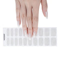Silver Glitter Nails — Semi-Cured Gel Nail Wraps