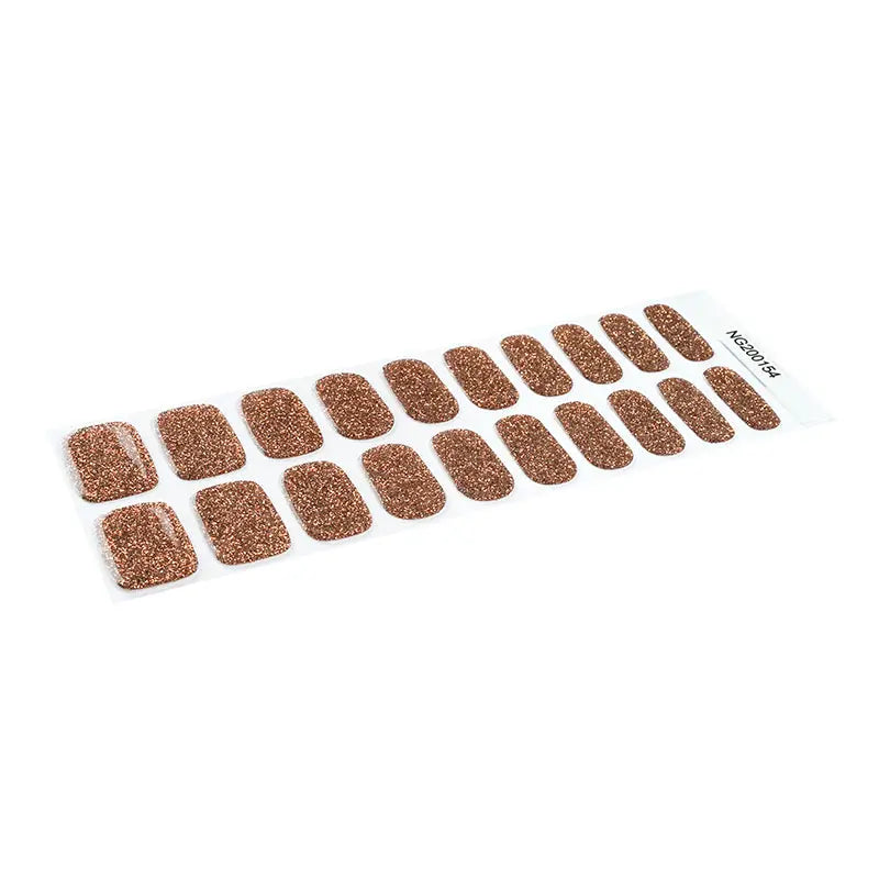 Gel Offer Endless Design Brown Glitter — Semi-Cured Gel Nail Wraps