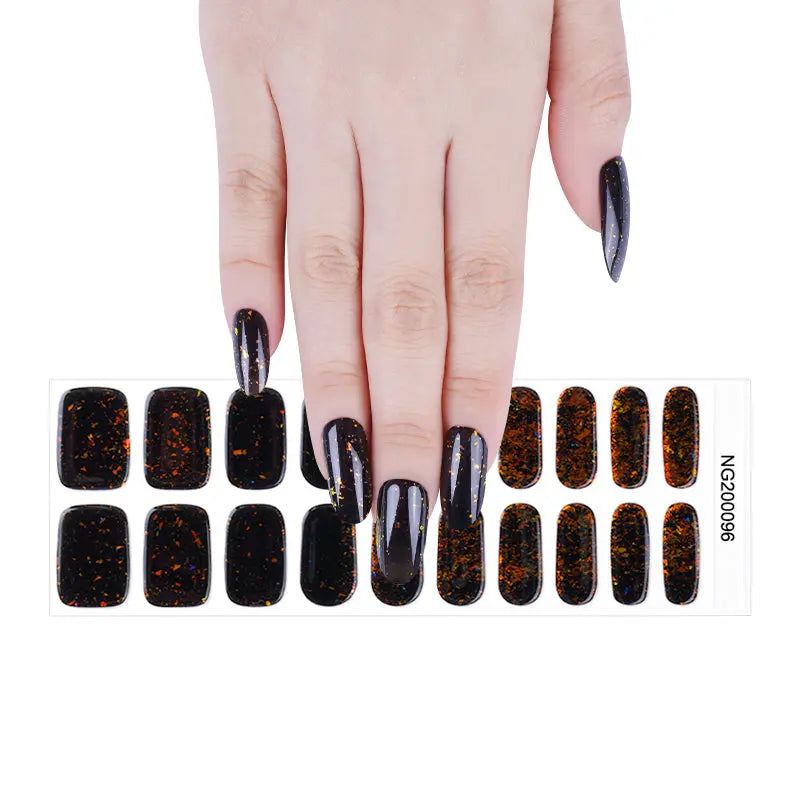 Amber Charm — Semi-Cured Gel Nail Wraps