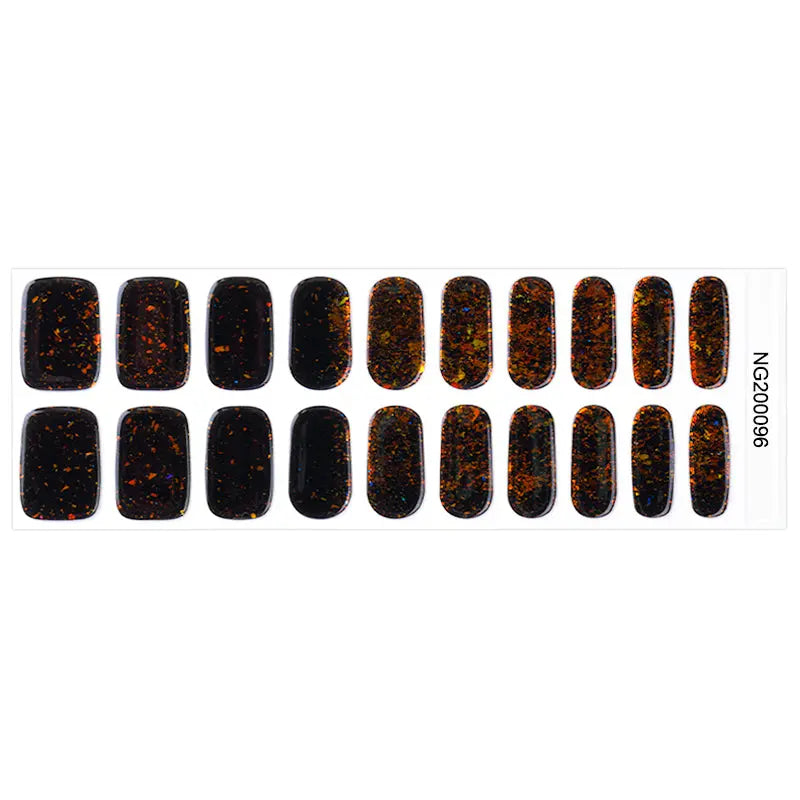 Amber Charm — Semi-Cured Gel Nail Wraps