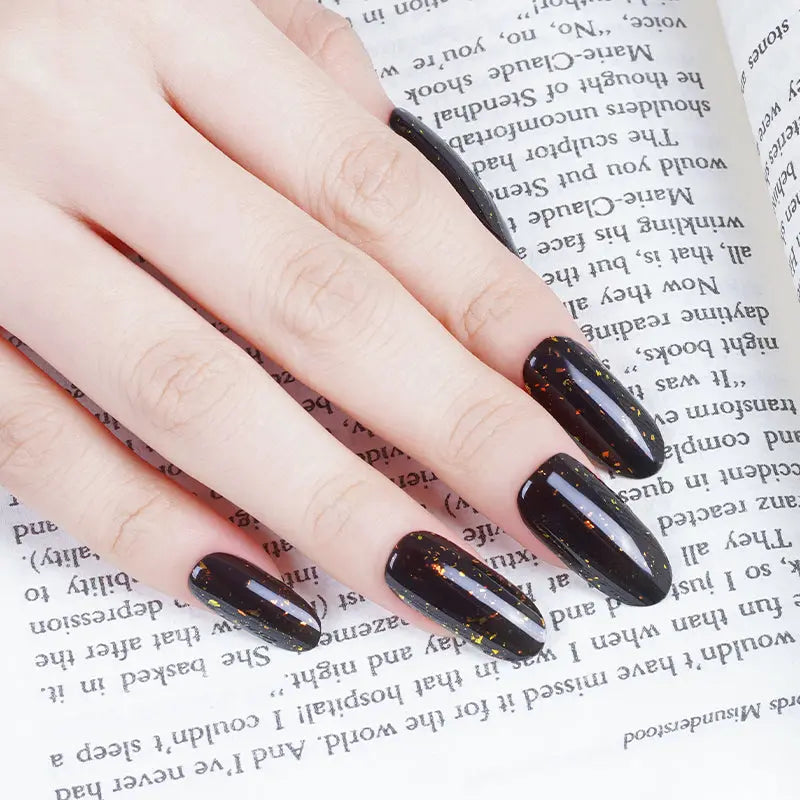 Amber Charm — Semi-Cured Gel Nail Wraps