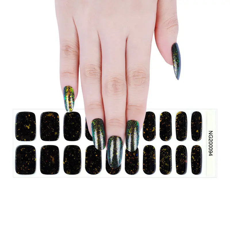 Green Charm — Semi-Cured Gel Nail Wraps
